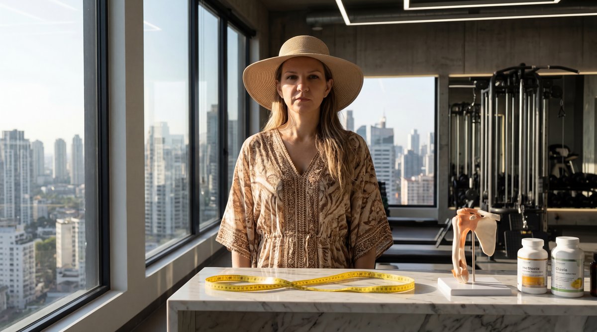 Illustration representing the balance of metabolic science and lifestyle in medical weight management